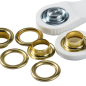 Preview: Prym Ösen mit Scheiben 11 mm, Messing